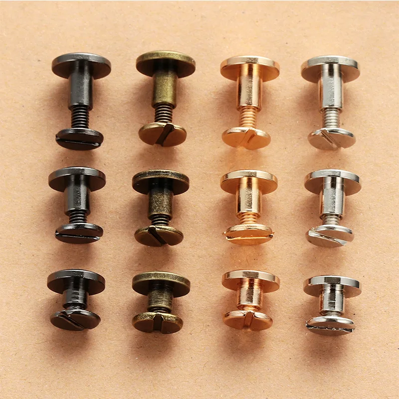 10 ชุดโลหะสกรูเล็บ Rivet คู่หัวโค้งเข็มขัด Rivets สกรูหนังสือสําหรับกระเป๋าเดินทางหนัง CRAFT เสื้อผ้ารองเท้ากระเป๋า