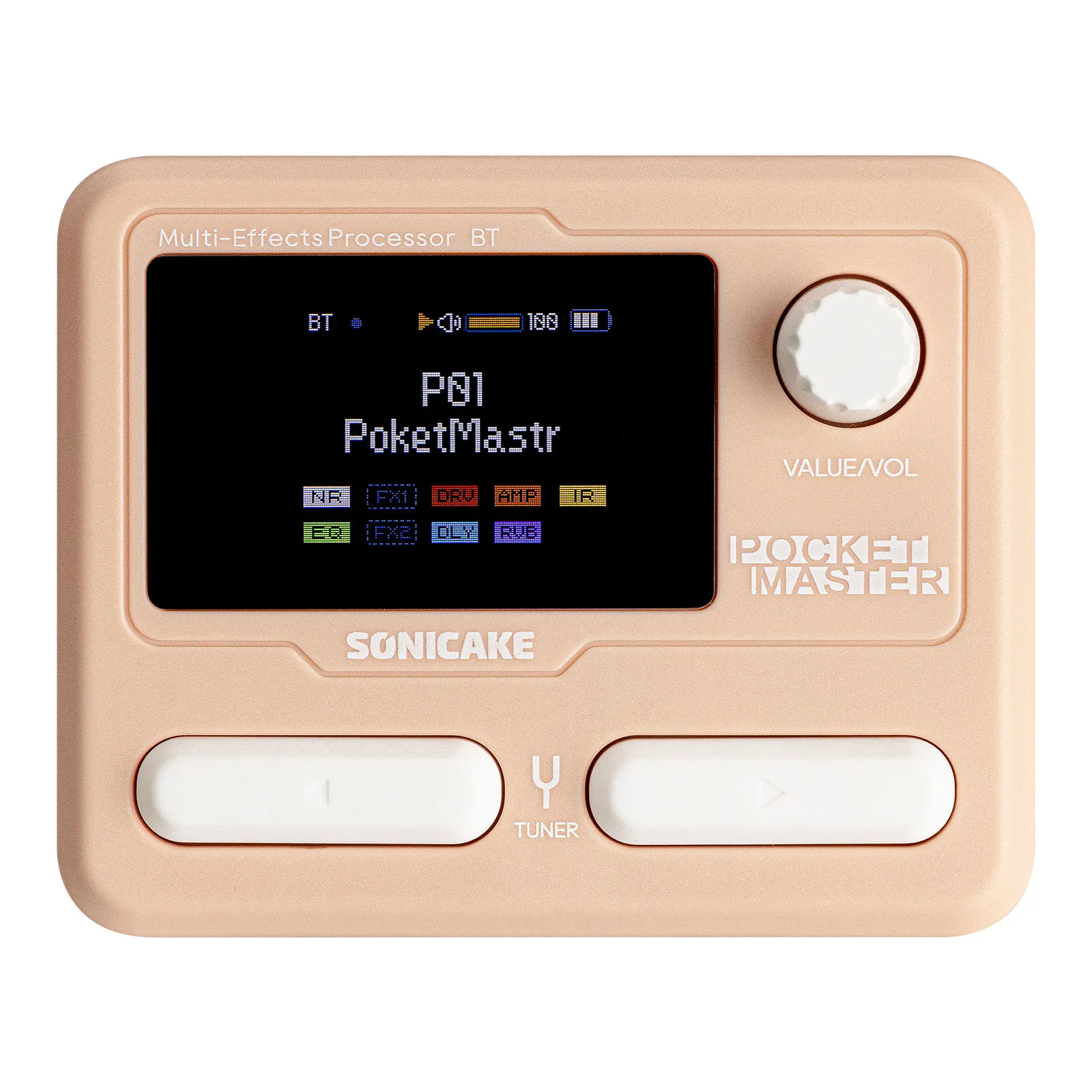 SONICAKE Pocket Master funda colorida versión Global en inglés amplificador de bajo de guitarra más de 100 Pedal multiefectos Control de aplicación recargable
