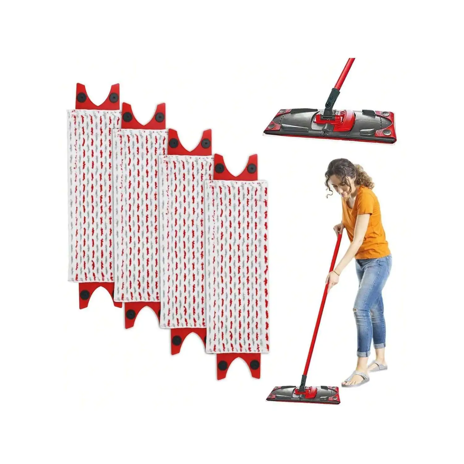 Microfibre Pads Refill Mop for Vileda 1-2 Spray, for Vileda Ultramax/UltraMax Plus/Easy Wring UltraMax Mop, Mop Head Replacement