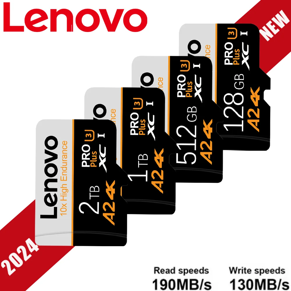 Tarjeta de memoria Original Lenovo de 1TB, tarjeta Micro TF SD de alta velocidad de 128GB, 2TB, 1TB, 512GB, tarjeta SD V30 U3 TF para tableta, Ps4, interruptor ssd, PC