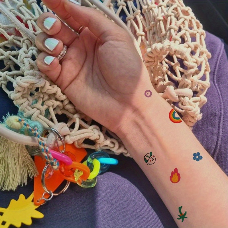 一時的なタトゥーステッカー、防水性と長持ちするベビーアート、4枚