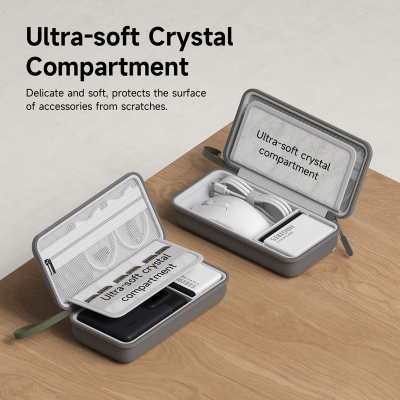 ハギビス 電子オーガナイザー トラベルケーブルオーガナイザー バッグポーチ ポータブルキャリーケース ケーブル充電器 SDカード マウス パワーバンク用