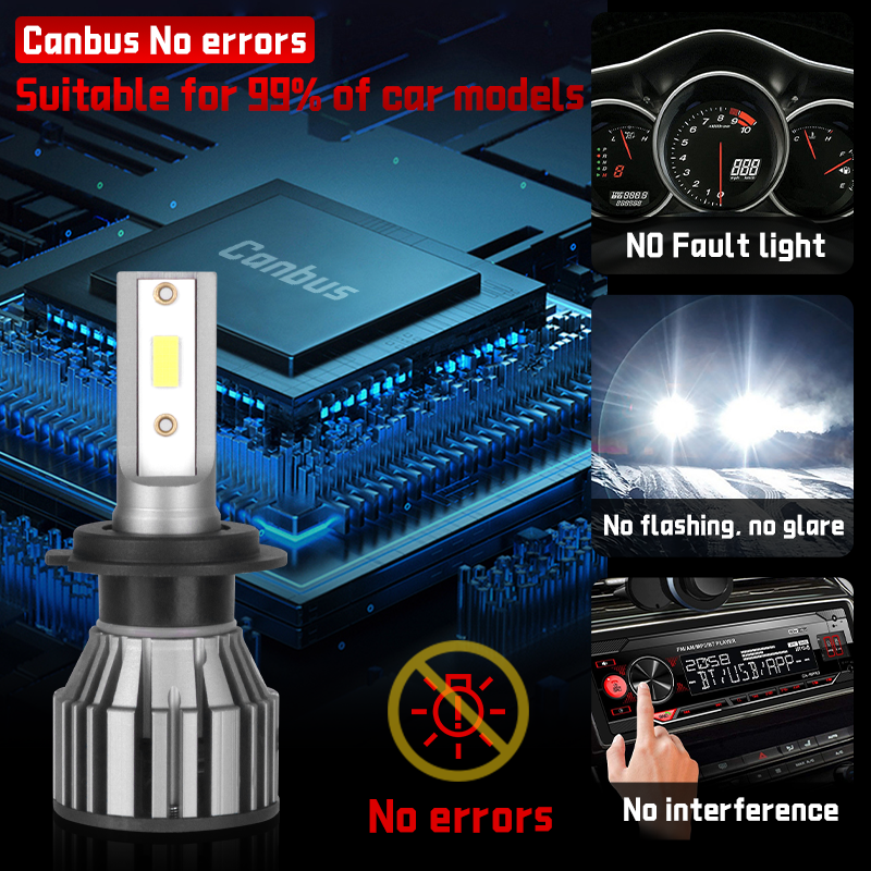 2 pçs h7 h4 lâmpadas led do farol do carro h1 h11 hb3 9005 hb4 9006 9012 branco led luzes de nevoeiro 120000lm turbo ventilador lâmpada luz do carro 12v 24v