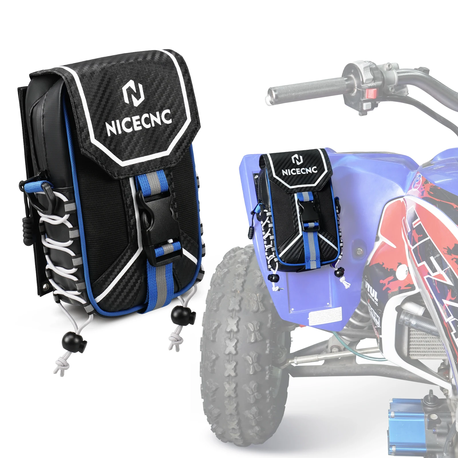 Nicecnc saco de pára-choque dianteiro para yamaha yfz 450 yfz450r yfz450x yfz450se fora de estrada resistente à água pacote de ferramentas atv acessórios de armazenamento