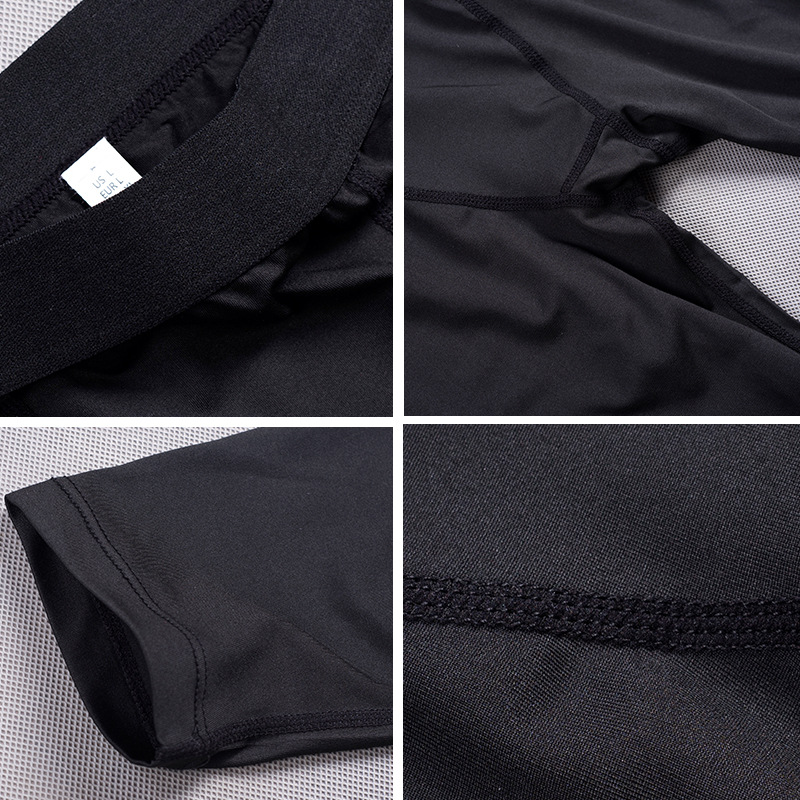Pantaloni sportivi a compressione da uomo pantaloni sportivi fitness ad asciugatura rapida pantaloni attillati da corsa pantaloni attillati da allenamento linea nera rossa grigia