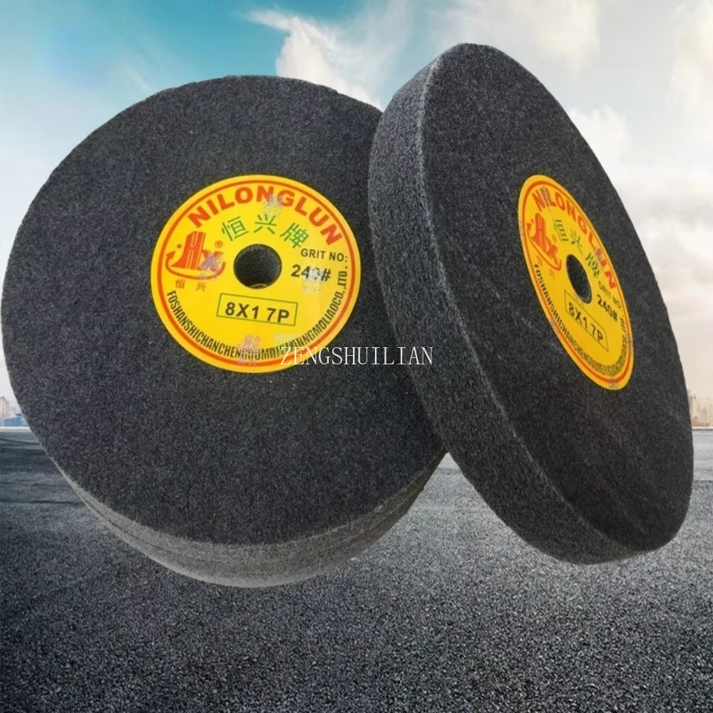 1 unidad: rueda de pulido de fibra de nailon de 7P/9P/200x25 mm; Rueda no tejida; Rueda de trefilado de alambre de acero inoxidable; Disco de pulido