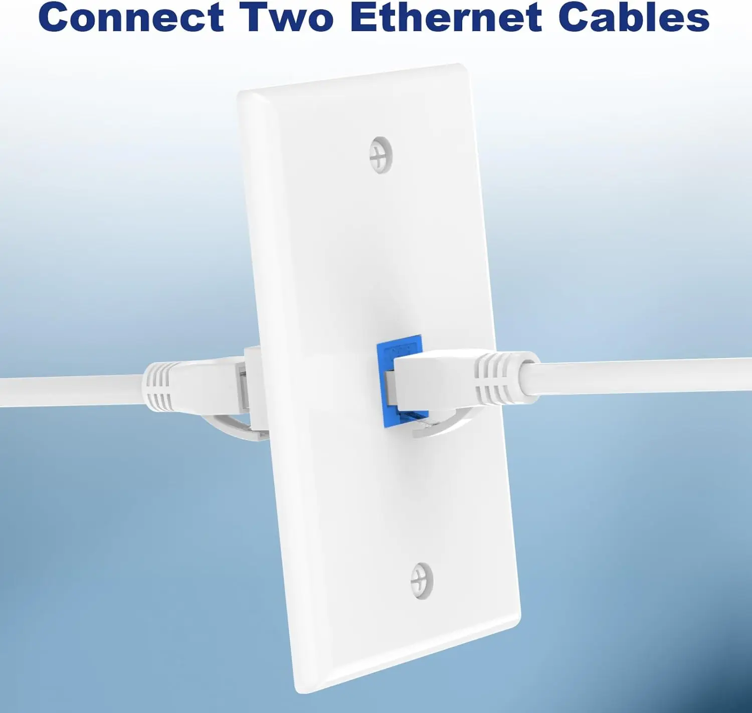 Natalink 1 paquete de placa de pared Ethernet Cat 6, placa de pared Ethernet hembra-hembra extraíble Compatible con dispositivos Ethernet Cat6/5/5e