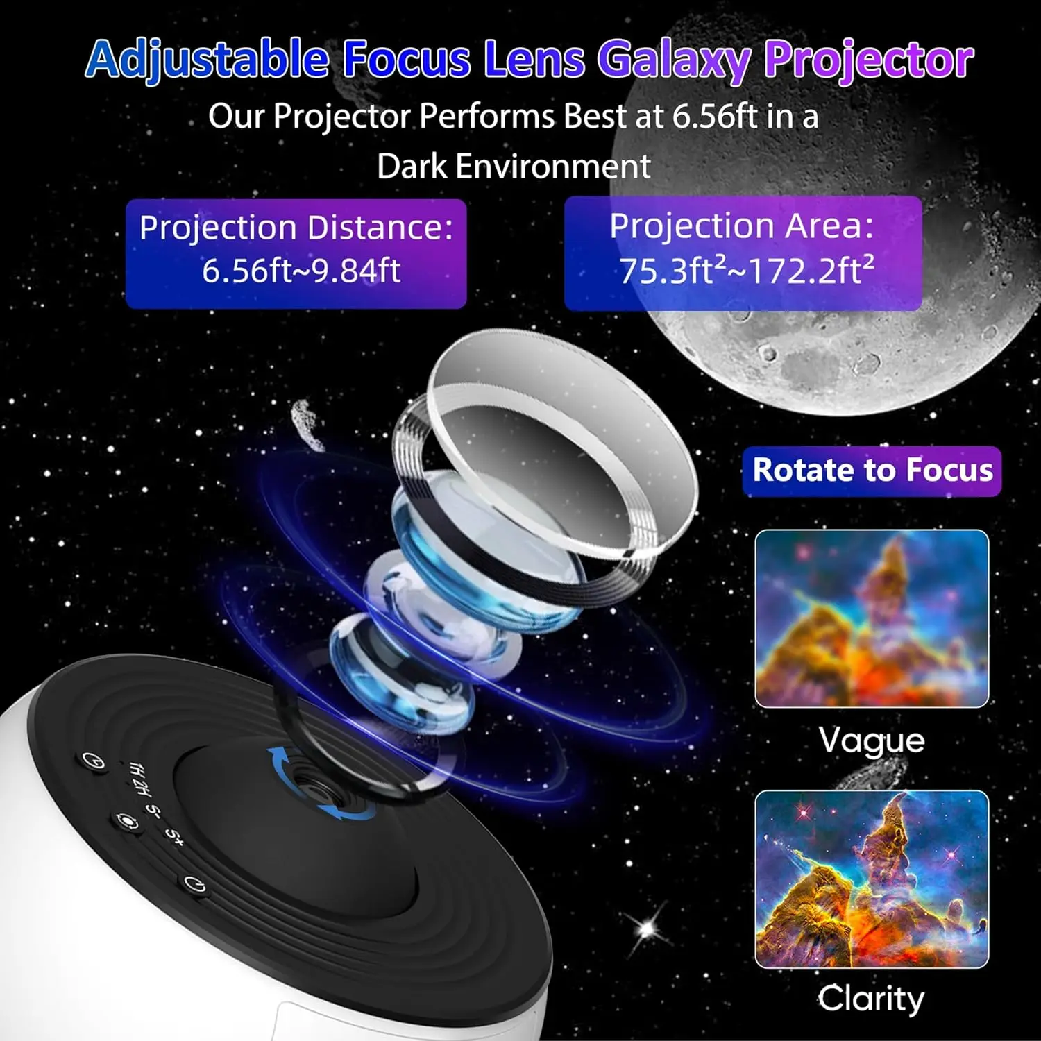 Schlafzimmer Galaxy Projektor Nachtlicht HD Bild Stern Projektor 13 Film Discs Kinder Planetarium Projektor 360 °   Rotation Galaxy Light