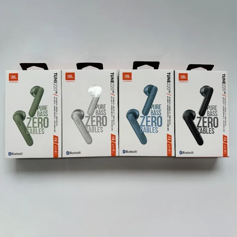 100% Original JBL Tune 220TWS auriculares Bluetooth auriculares inalámbricos con micrófono estéreo JBL T220 TWS auriculares deportivos con cubierta gratis