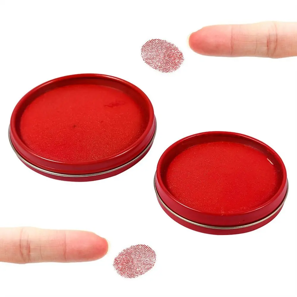 Clear Stamping Mini Fingerprint Ink Pad Quick-drying Anti-Fake Thumbprint Ink Pad Red Color For Notary Signing Inkpad Business