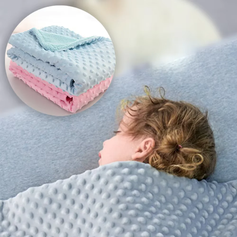 Cobertor do bebê & swaddling recém-nascido térmico macio velo cobertor inverno sólido conjunto de cama colcha algodão infantil swaddle envoltório