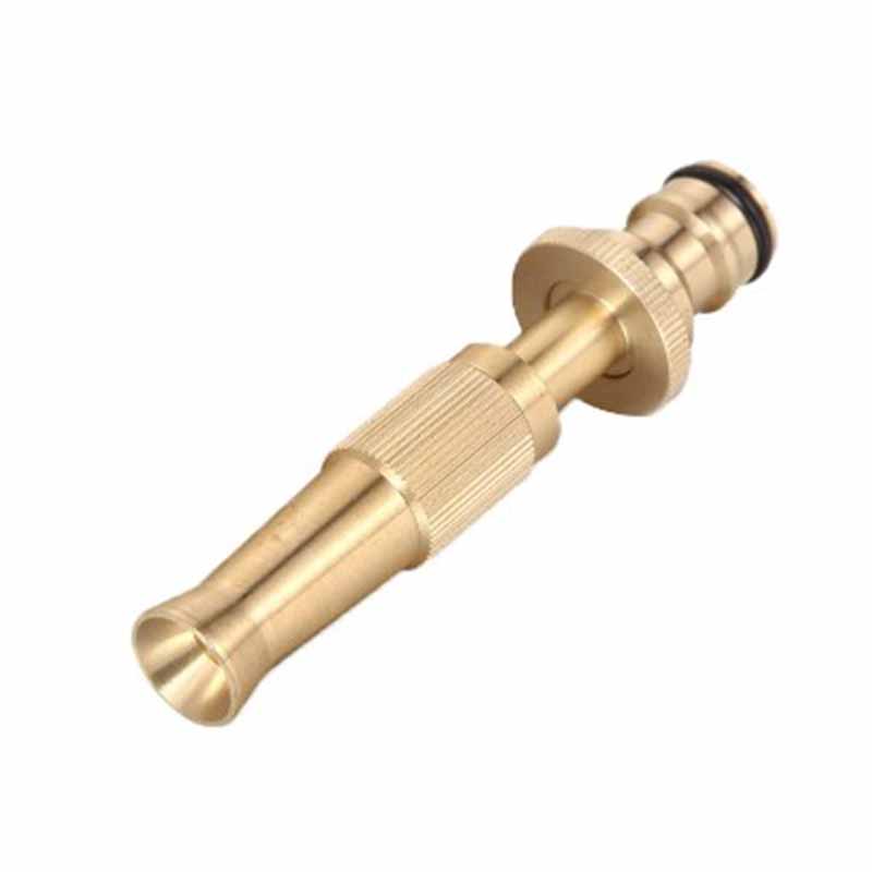 Spray Nozzle Water Gun Brass High Pressure Direct Spray Sprinkler Quick Connector Home Garden Hose Adjustable Gun