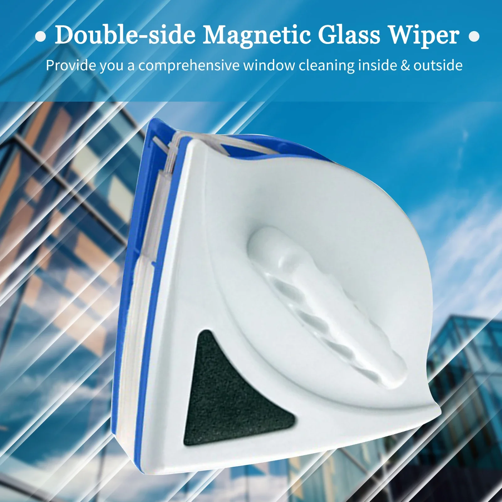 1pc Spazzola magnetica per pulire le finestre per lavare le finestre Magnete domestico Tergicristallo per la casa Strumento per la pulizia delle finestre in vetro