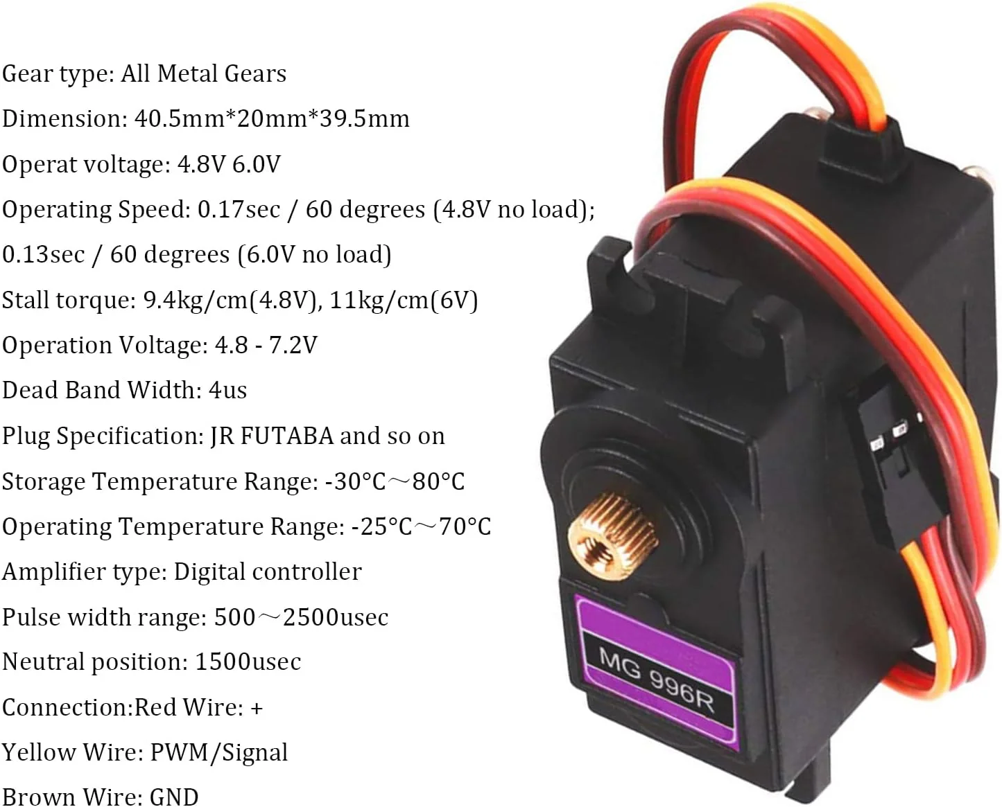 2/5/10PCS 13KG 15KG Servos Digital MG995 MG996R Servo All Metal Gear for JR Car RC Model Helicopter Boat Arduino UNO DIY