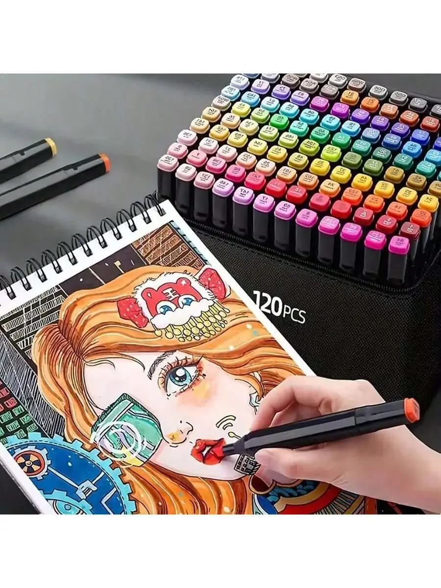 12/24/30/40/60/80/100/120/168pcs Art MARKER ชุด,แปรงสีน้ําปากกาสําหรับนักเรียน, dual TIP น้ํามันเครื่องหมายสําหรับนักเรียนศิลปะ