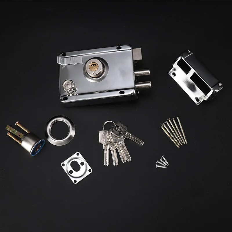 Fechadura suave antiga, cadeados para porta frontal doméstica, acessórios de travamento, engrenagem universal resistente com chave