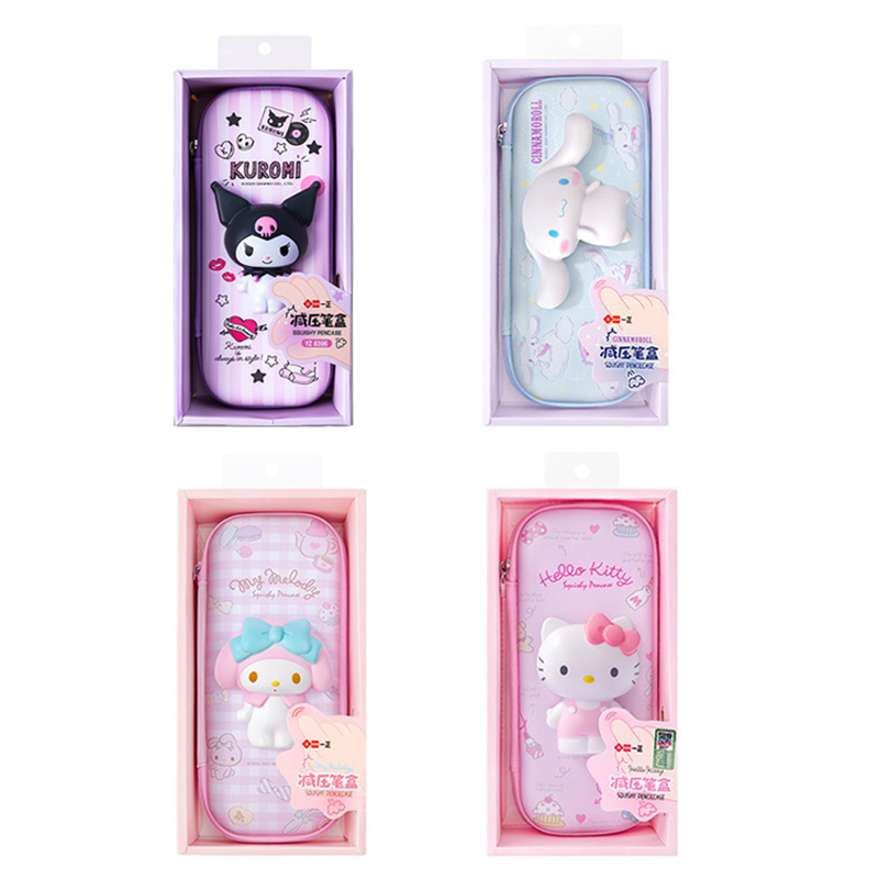 サンリオ-子供用ペンボックス,かわいい文房具,学習用品,ストレス解消ペンバッグ,学生向けのフェスティバルギフト