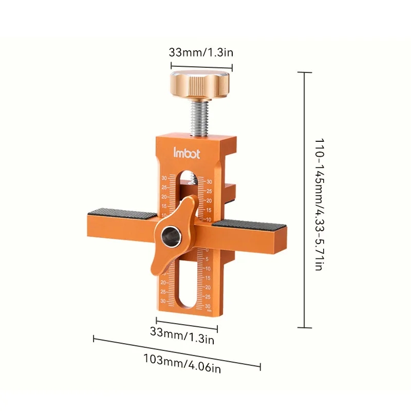 10mm Rebounder Punched Mounting Jig Cabinet Door Installation Jig Panel Install Clamp 2 In 1 Quick Closet Door Mounting Template