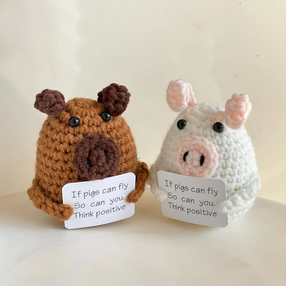 Muñeca de tortuga positiva tejida nueva, soporte emocional hecho a mano, tortugas marinas de ganchillo positivas, regalos para Navidad, Año Nuevo, cumpleaños