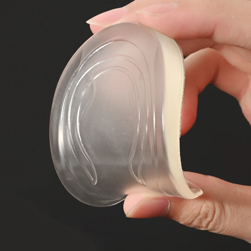 Gel Silicone Tăng Chiều Cao Đế Gót Nâng Miếng Lót Giày Chăm Sóc Chân Tấm Bảo Vệ Đệm Co Dãn Hỗ Trợ Vòm Lắp Cho Unisex