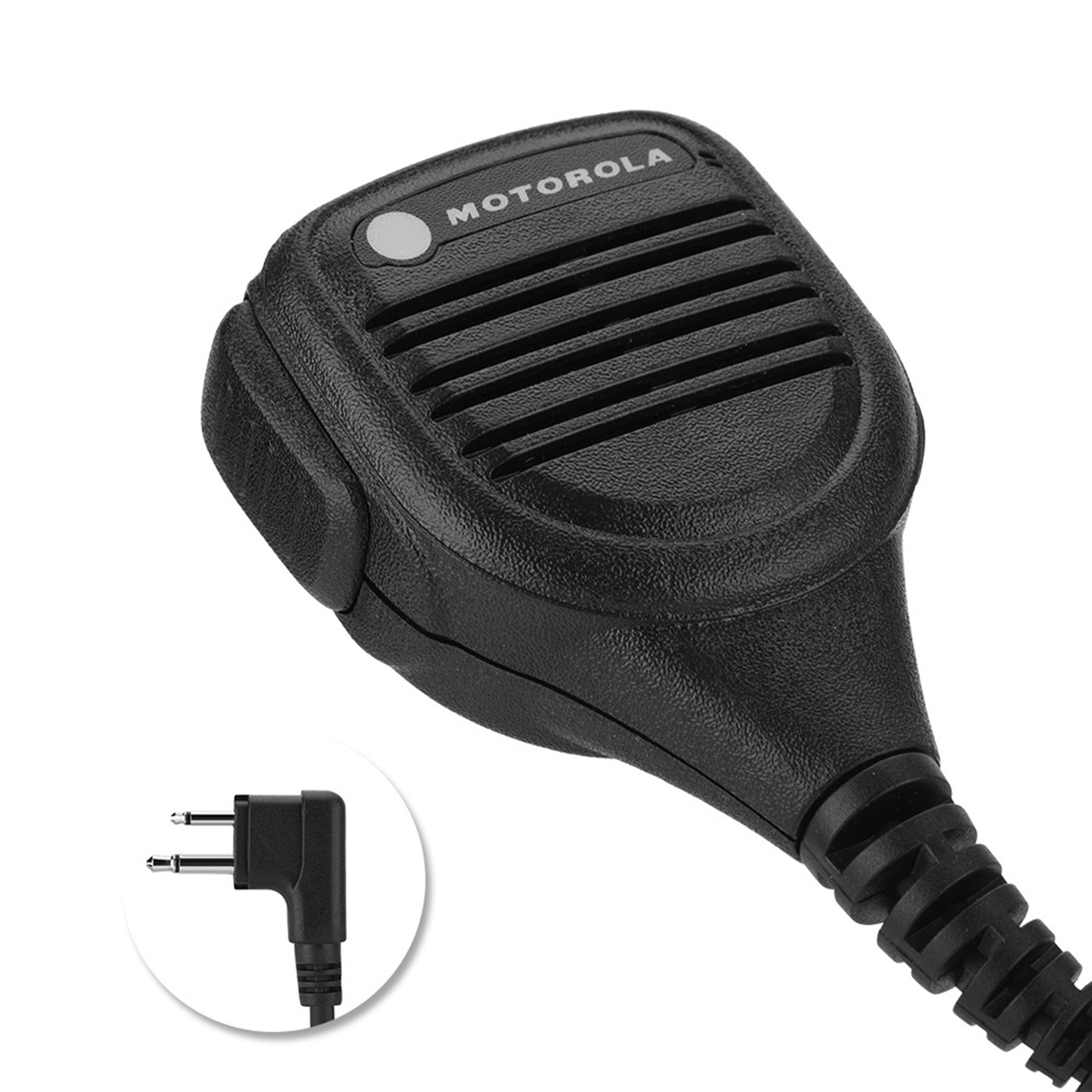 3,5 mm hoofdtelefoonaansluiting luidsprekermicrofoon Walkie talkie radio handmicrofoon met stalen riemclip