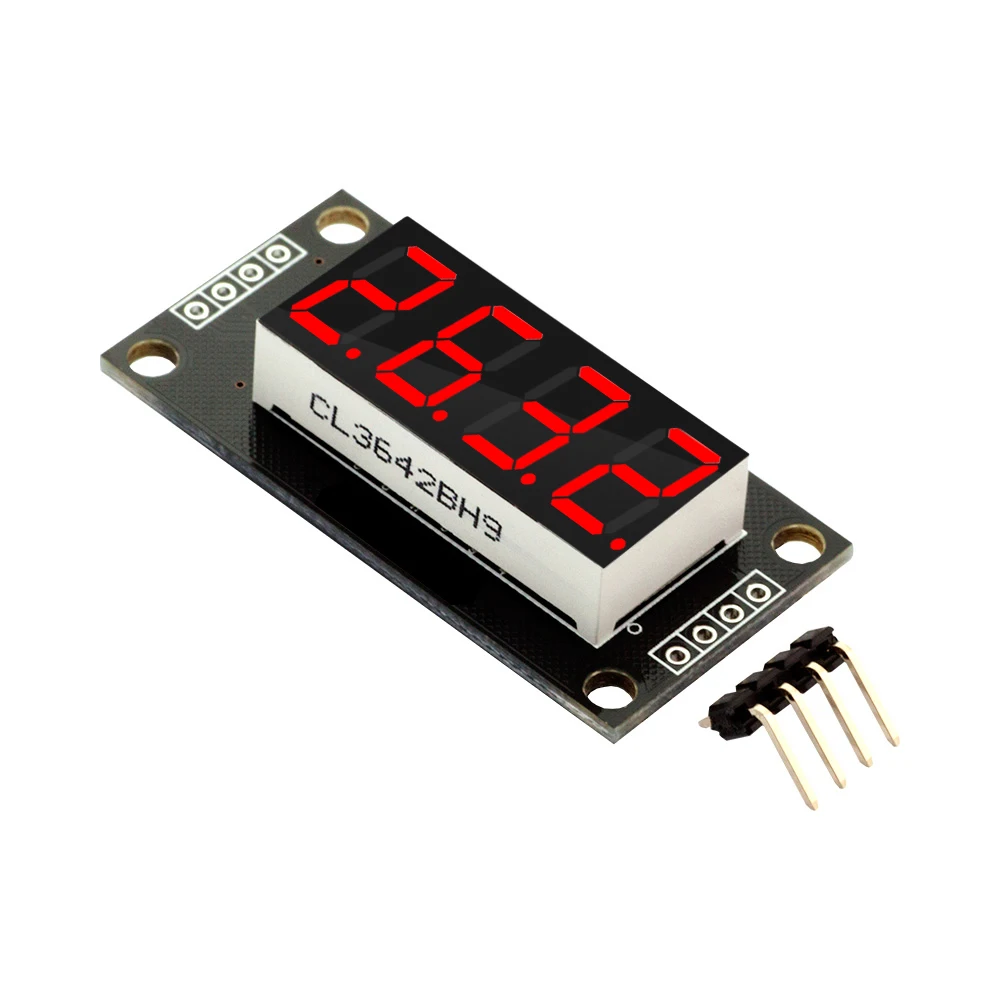 Tubo de pantalla Digital de 4 dígitos de 0,36 pulgadas, placa de módulo LED decimal de 7 segmentos TM1637 para Arduino, rojo, verde, amarillo, azul y blanco