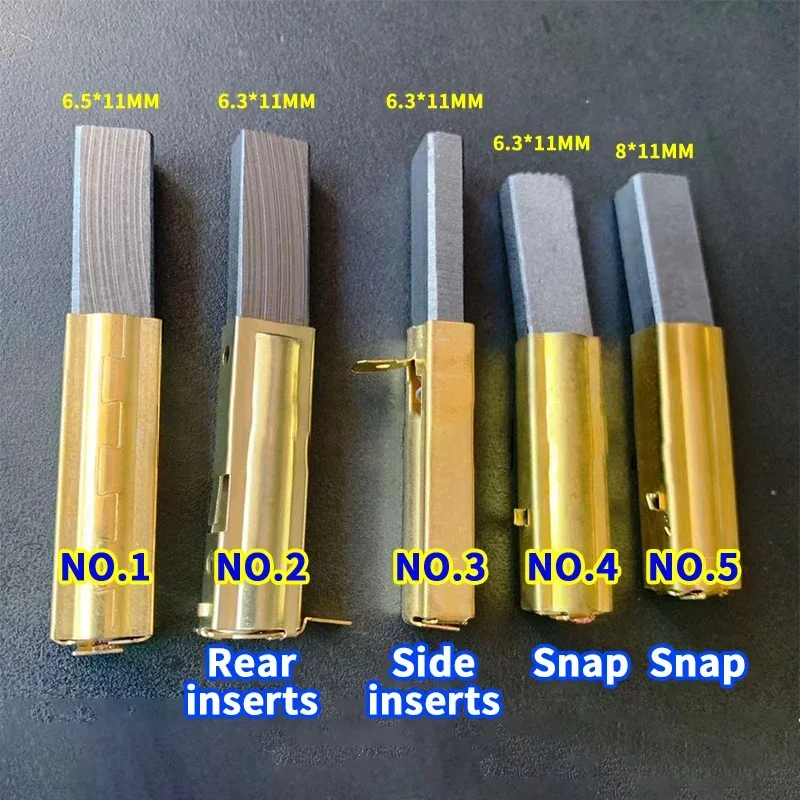 Extractor de aspiradora, máquina de succión, cepillo de carbón, motor 6*8, caja de cobre, soporte de cepillo de carbono 6,3*11 6,5*11 6,3*9,5