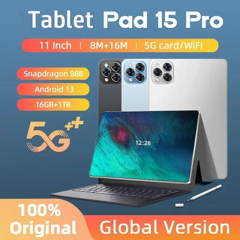 2024 nouveau Original Xioami Pad 15 Pro tablette Android13 11 pouces 16GB 1024GB 5G double SIM appel téléphonique GPS Bluetooth WiFi tablette PC