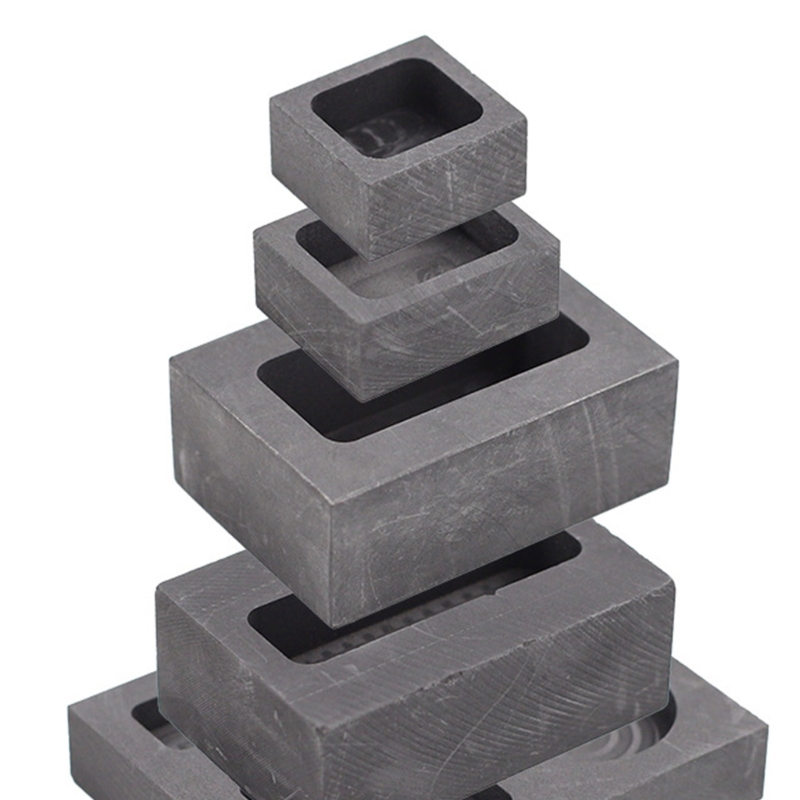 Graphite Ingot Casting Mould Refining Ingot แม่พิมพ์สำหรับการหลอมหล่อ Refining ทองเงินโลหะอลูมิเนียมทองแดงทองเหลือง Dropship