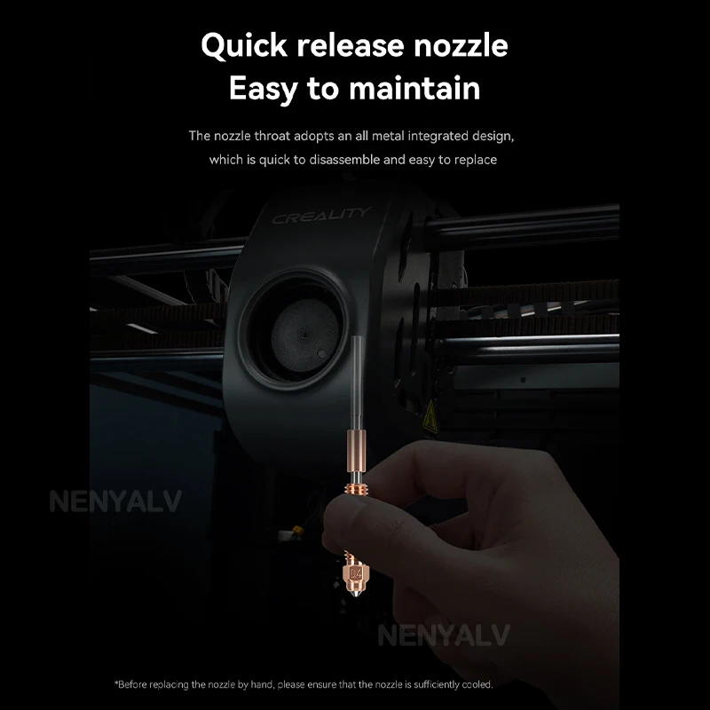 For Creality K1C Nozzle All-in-one Hardened Steel Titanium High Flow Upgraded K1C K1 Max Nozzle 0.2/0.4/0.6/0.8mm For Ender3 V3