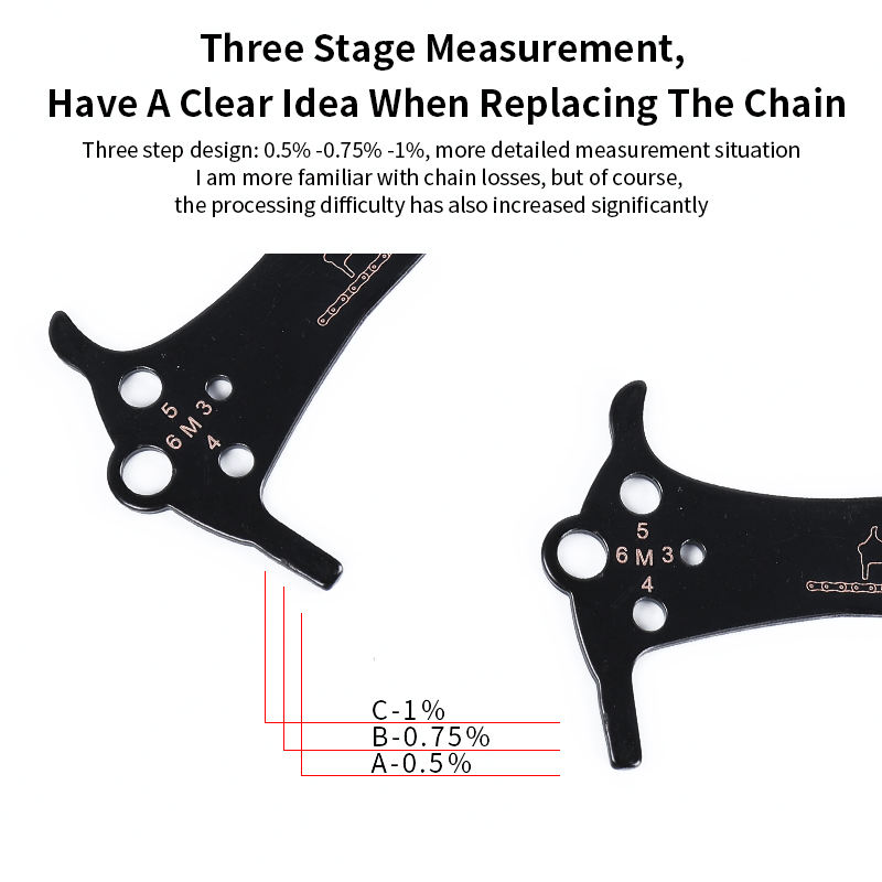 Règle d'indicateur JOWear de vélo en acier inoxydable, outil de réparation de vélo de route ultraléger, mesure du diamètre de la vis