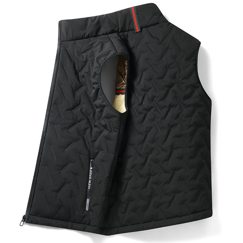 แคชเมียร์บุรุษเสื้อกั๊กWindproof Lambswool Grapheneความร้อนGatheringเสื้อแขนกุดผู้ชายอเนกประสงค์กลางแจ้งThickenเสื้อกั๊ก