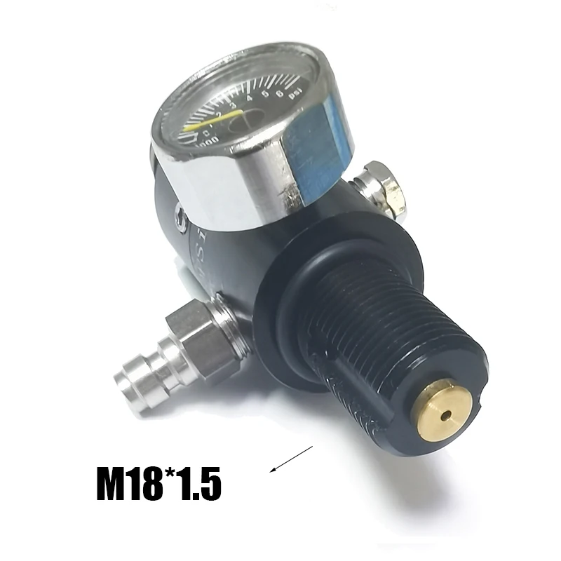 Cylinder M18*1.5 Regulator Compressed Air 4500psi Tank Bottle Output Pressure 800psi to 3000psi HPA Accessories