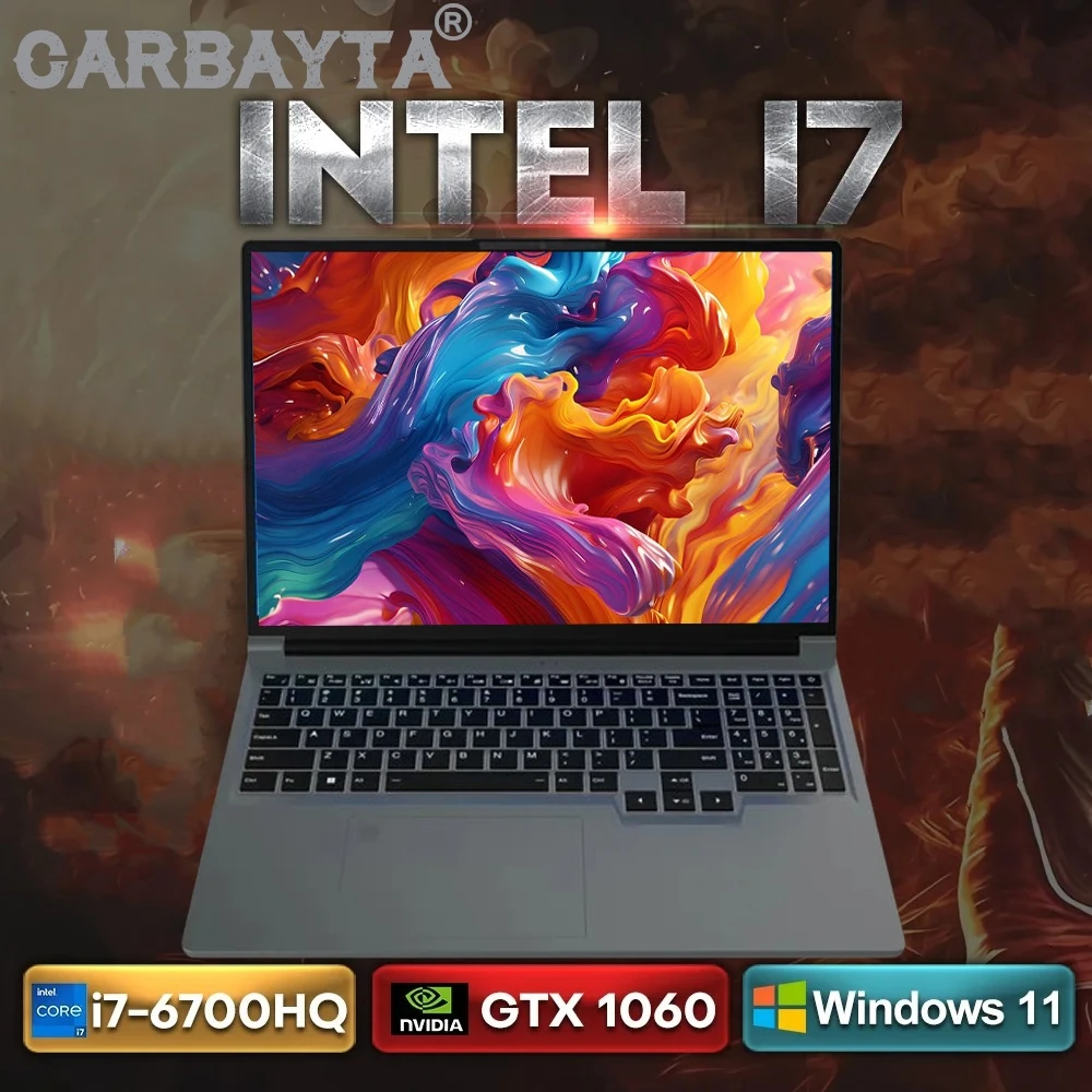 16" Gaming Laptop intel Core i7-6700HQ GTX 1060 6GB IPS 1920*1200 Notebook PC Gamer 16GB 32 64 DDR4 256GB-2TB SSD Windows 11 Pro