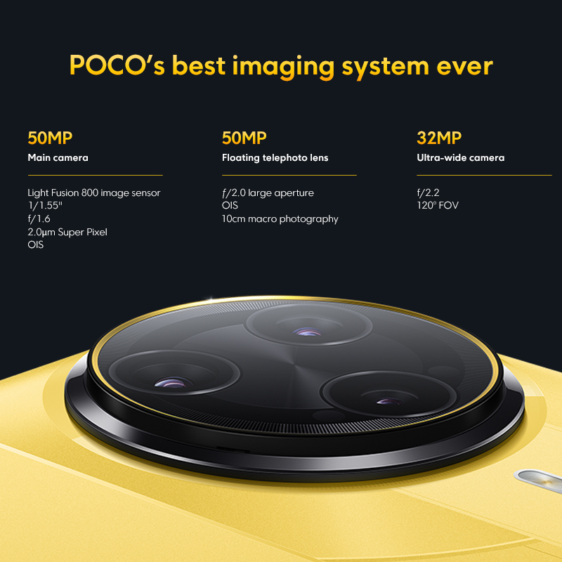 POCO F7 Ultra Global Version Snapdragon 8 Elite Mobile Platform 120W HyperChange 6.67" 50MP main camera WQHD+ Flow AMOLED