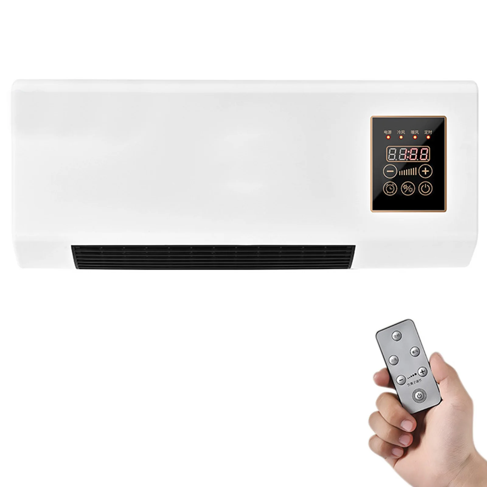 Mini ar condicionado de parede com aquecimento de temperatura constante ABS e PP resfriamento e aquecimento rápido para sala de estar