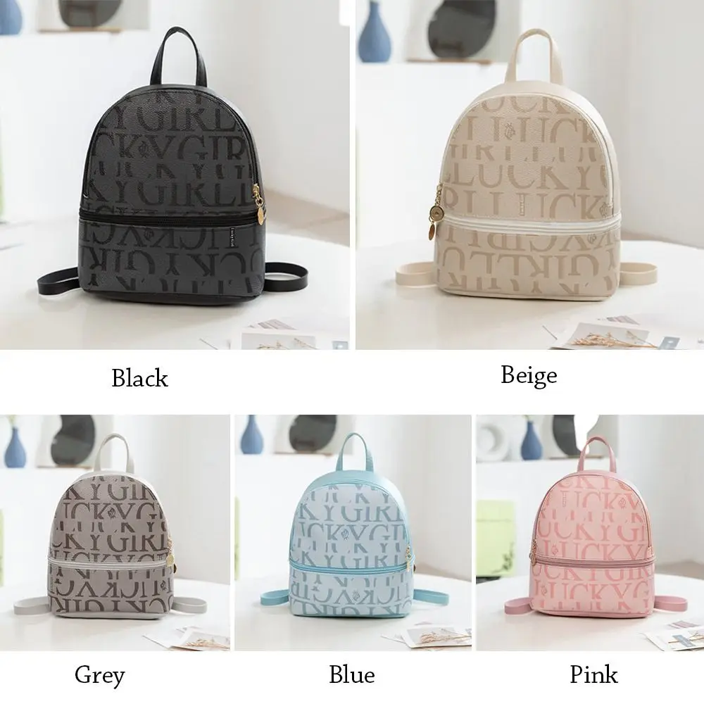 Zaino piccolo in pelle PU borse a tracolla per borsa quotidiana per donna borsa a tracolla a tracolla per donna stampata con lettera di moda