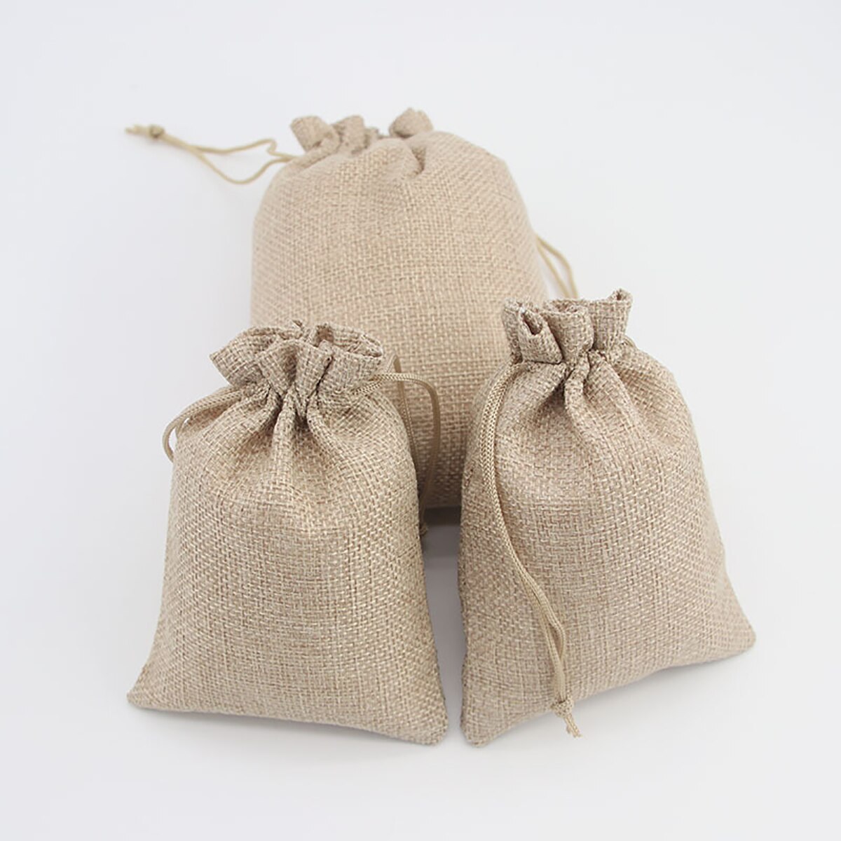 Paquete de algodón y cáñamo para niños, bolsa de regalo de bolsillo para el Día de los niños, embalaje de productos de boda de dulces DIY, 15-50