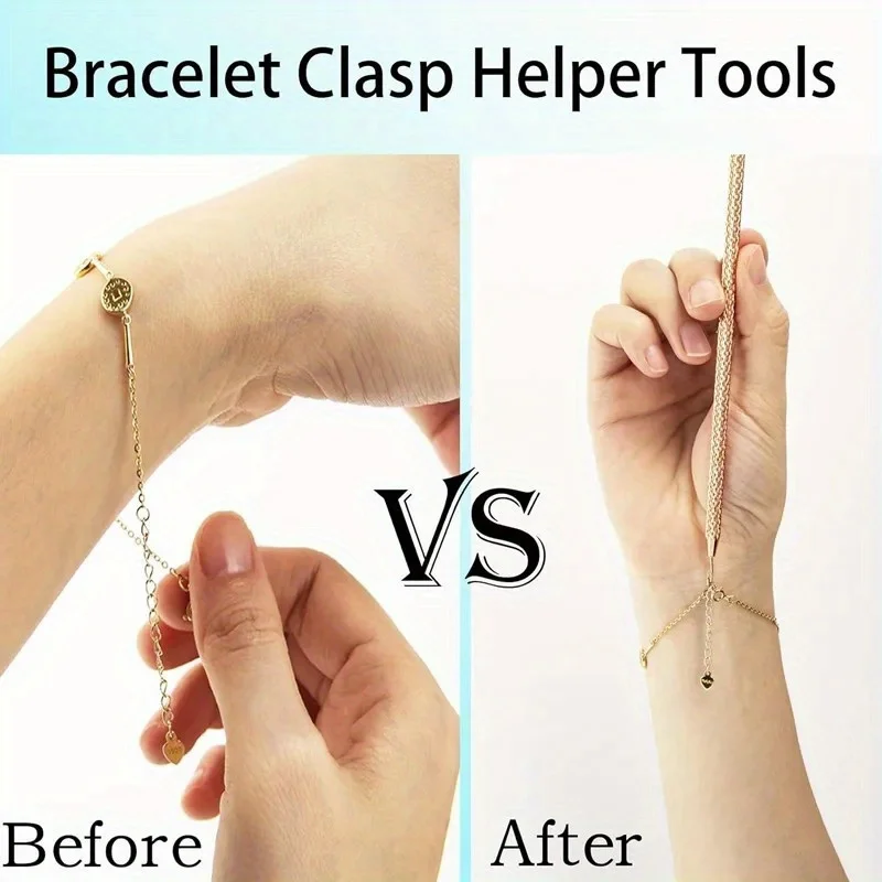 1 peça ferramentas de pulseira assistente de joias, equipamento de fixação e gancho de assistente de pulseira, acessórios de uso de pulseira