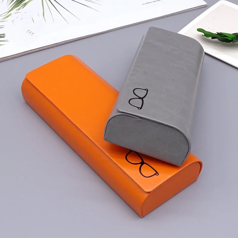 Estojo de óculos nova moda miopia sol olho caixa masculino e feminino moda anti-pressão espelho caso