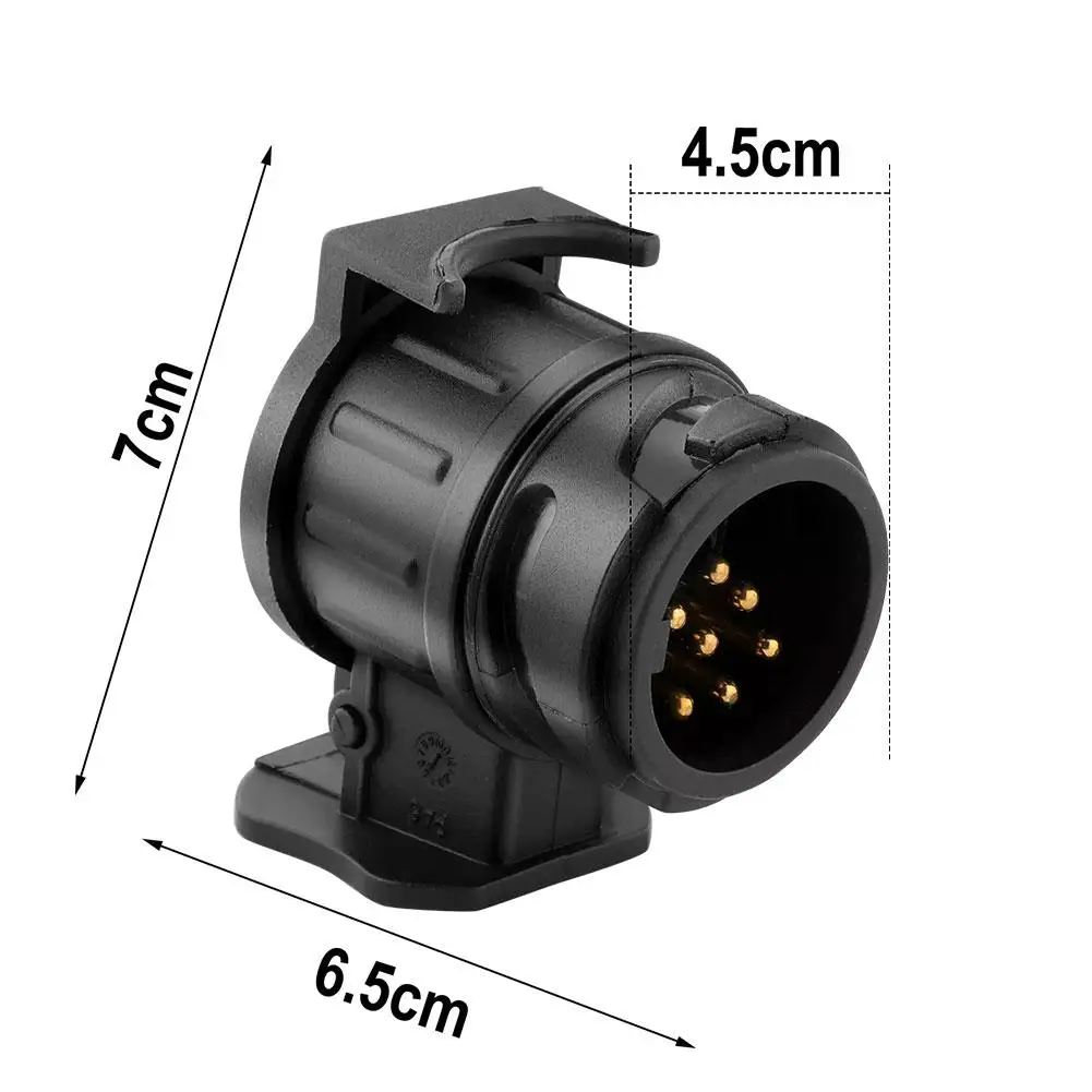   Adaptador de enchufe de 13 a 7 pines, conector de remolque, barra de remolque de 12V, enchufes impermeables, adaptador de enchufe, protege las conexiones