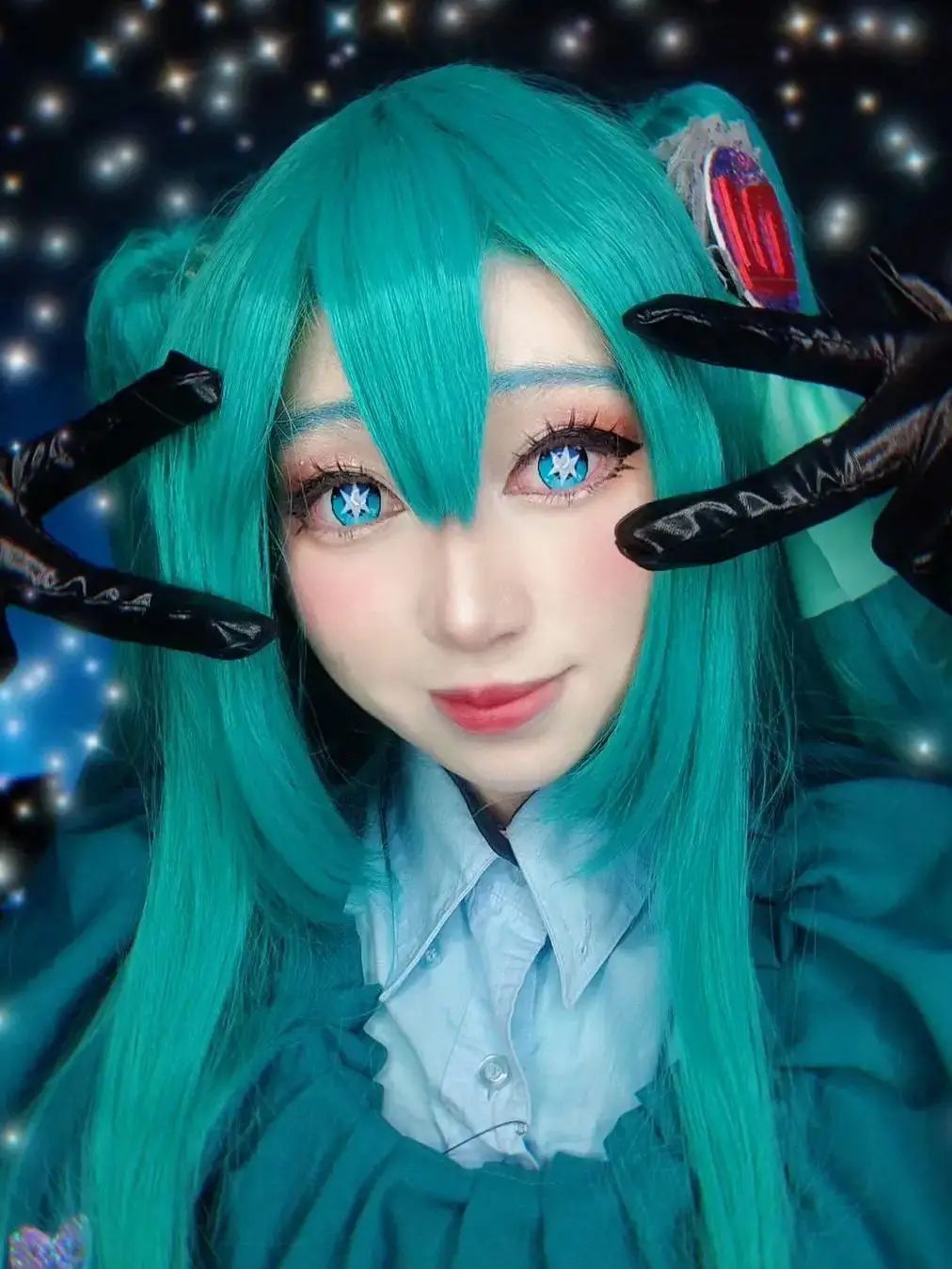 バイオエッセンス 1 ペアハロウィンコスプレコンタクトレンズ星野愛ルビールビーアクアマリンカナコスプレピンクレンズパープルアニメレンズ