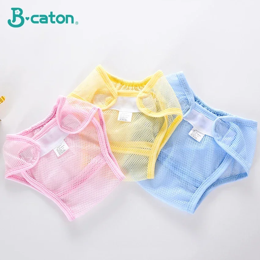 Pantalones de pañal reutilizables para bebé, bragas de tela, pantalones de entrenamiento para niños, ajustables, lavables, transpirables, ecológicas