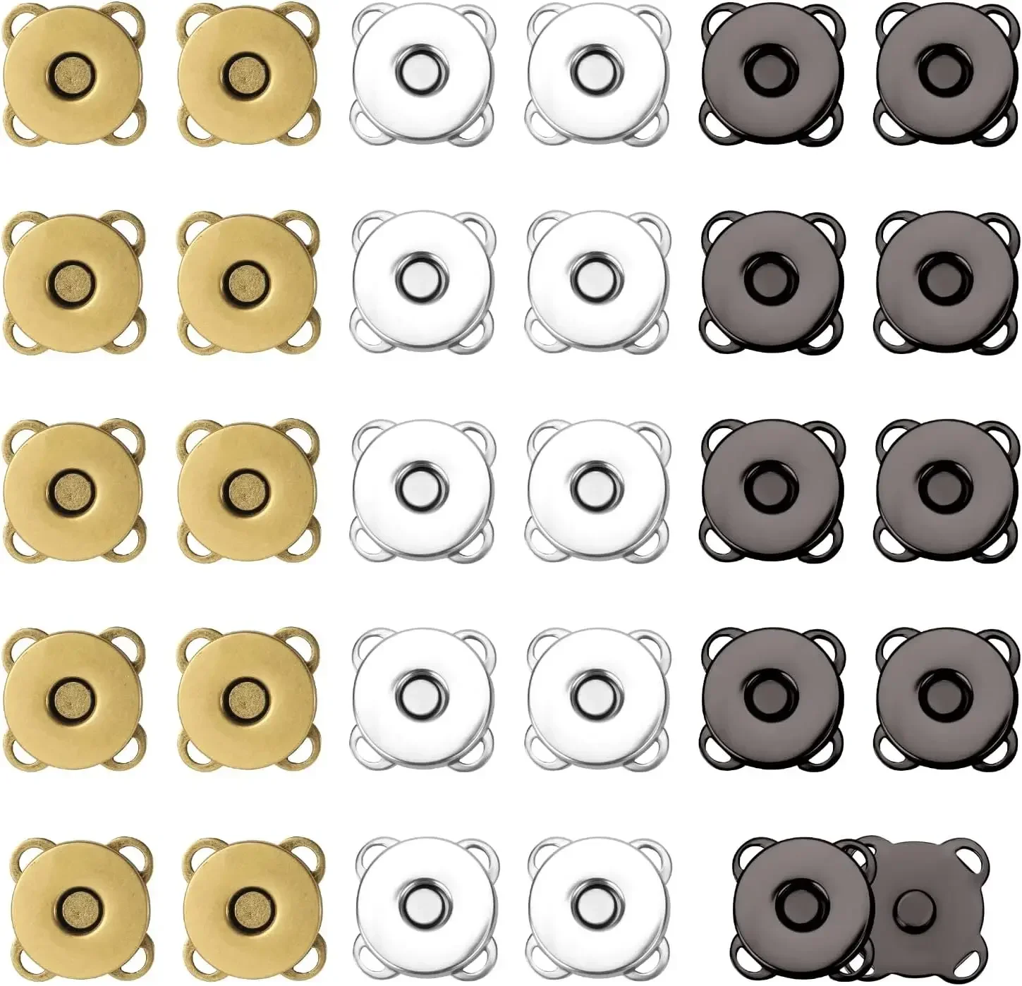 1-20 ชุดกระเป๋าแม่เหล็กปุ่ม Snap Fasteners Clasps ปุ่มกระเป๋าถือกระเป๋าสตางค์กระเป๋าหัตถกรรมอะไหล่ MINI การดูดซับหัวเข็มขัด 14/18 มม.