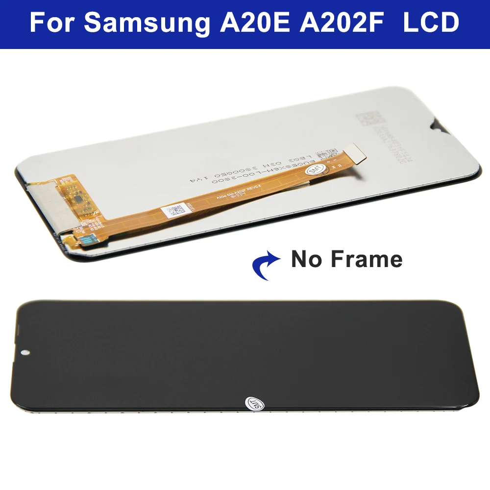 คุณภาพสูงสําหรับ Samsung A20E A202 จอแสดงผล LCD Touch Screen Digitizer ASSEMBLY สําหรับ Samsung A10E A102 SM-A102U หน้าจอ LCD