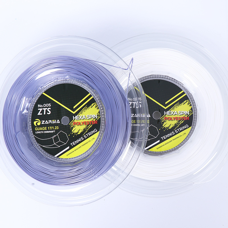 ZARSIA Hexagon Tennissnaren Duurzame Hex Polyester Racket String 1,23 MM 200 M 1 Reel
