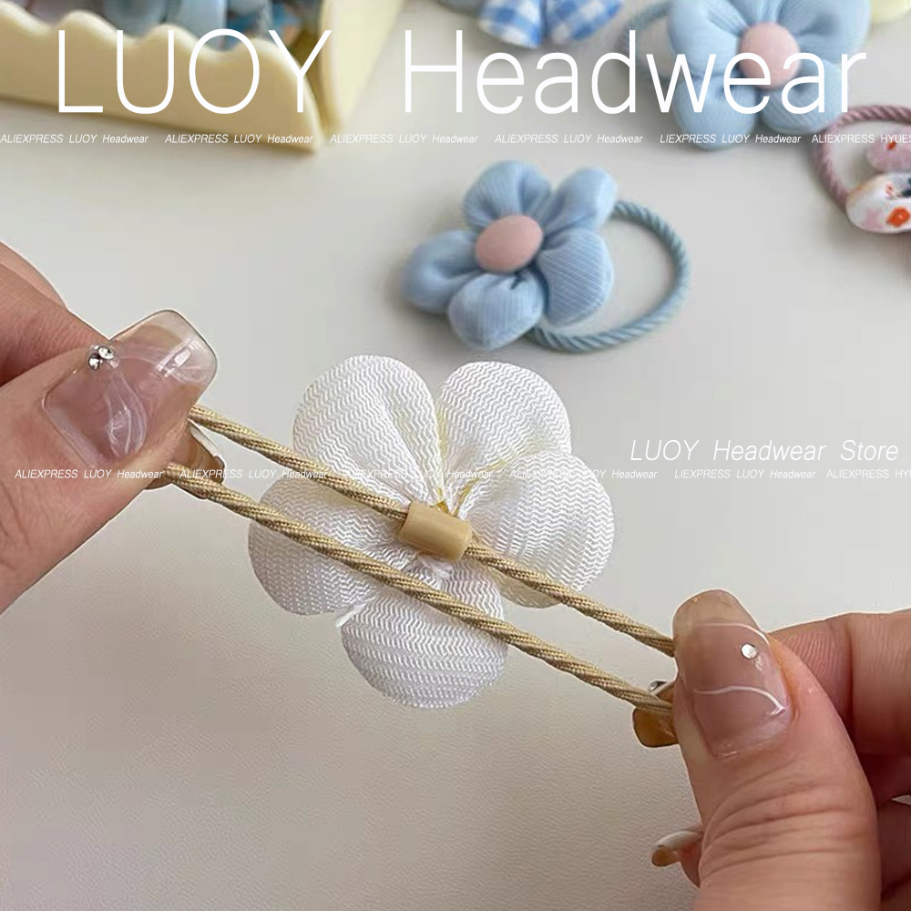 10 шт., Детские резинки для волос в форме цветка