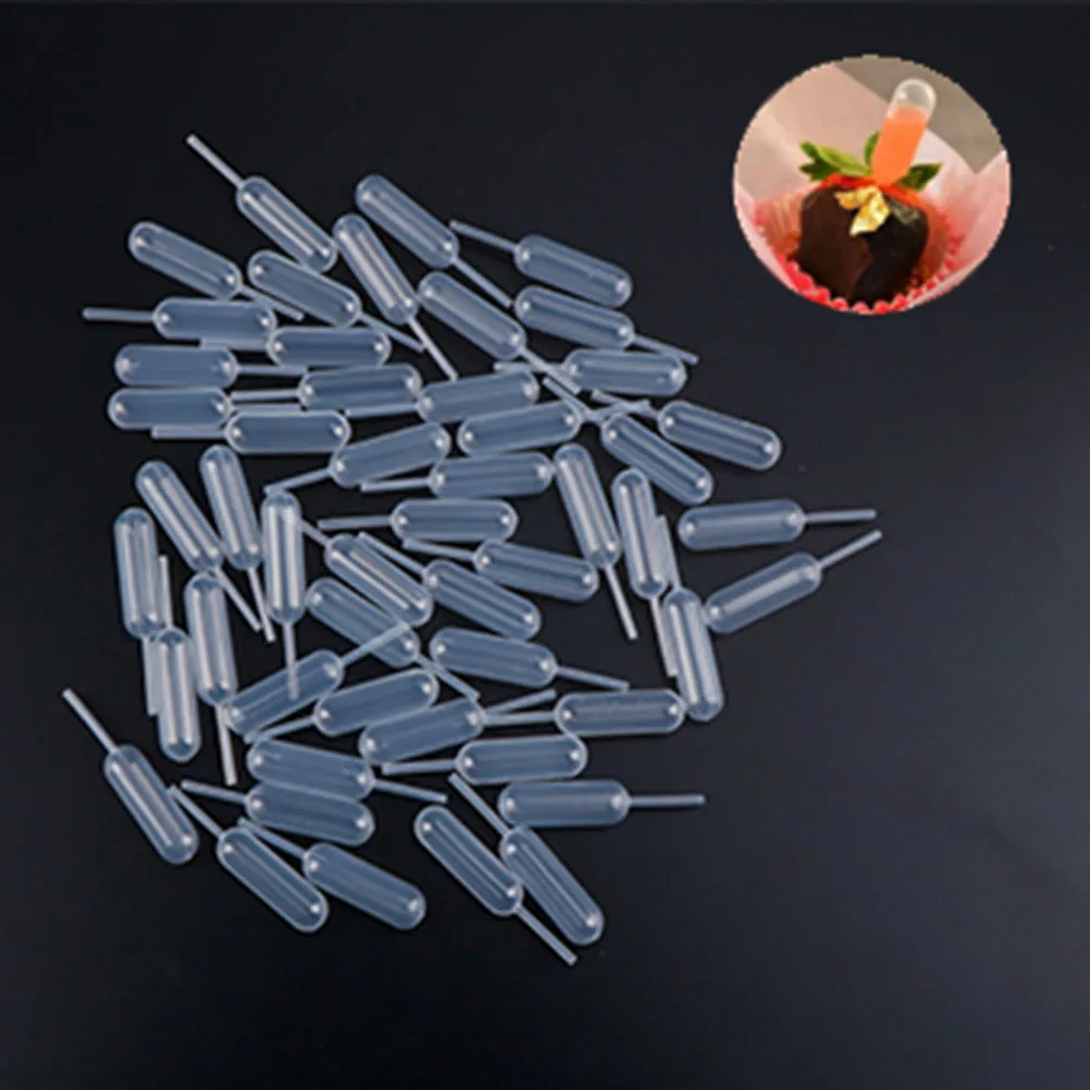 100 pipette usa e getta da 4 ml pipette di trasferimento in plastica da spremere contagocce per cupcake alla fragola gelato al cioccolato