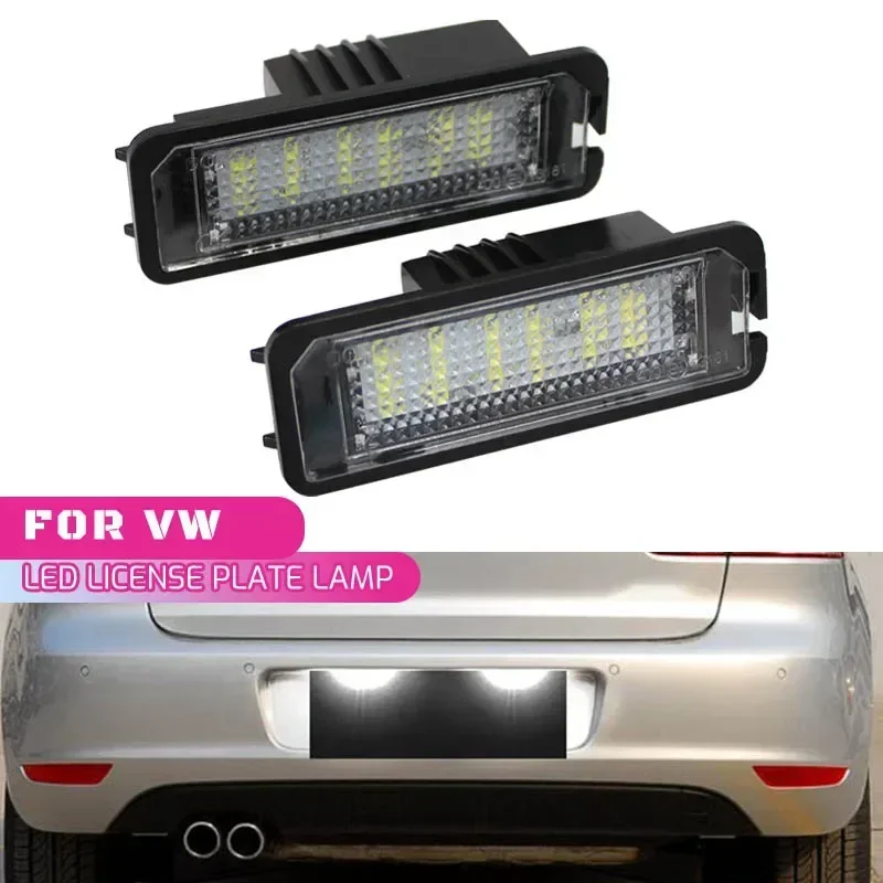 12v luzes da placa de licença do carro lâmpada led acessórios automóveis para vw golf 4 5 6 7 mk4 mk7 passat cc scirocco skoda assento leon ibiza