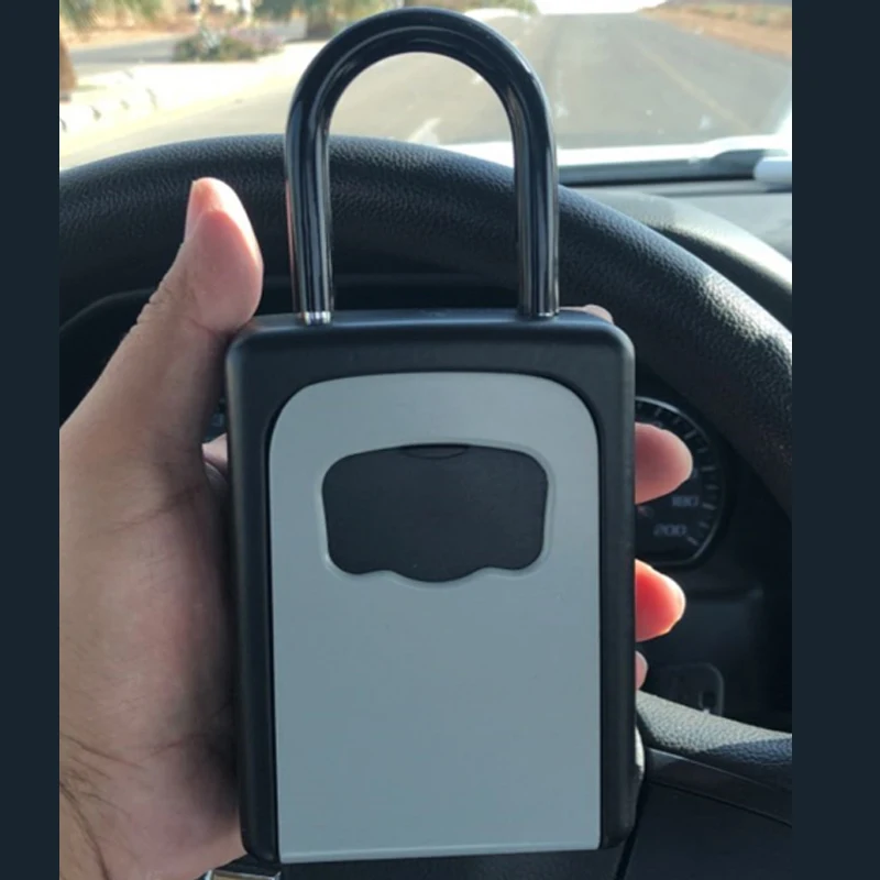 Metal material zinc alloy and strong steel buckle, password key box lock 4 -digit password key safe